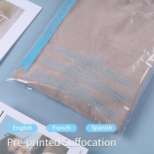 POLYSELLS 100 Count 6"x9" Strong Self Seal Clear Poly Bags with