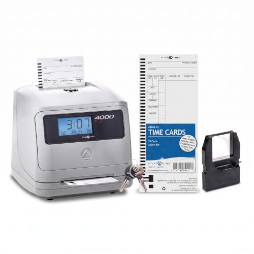 Pyramid Time Systems 4000 Pro Auto Totaling Time Clock - Time Clock
