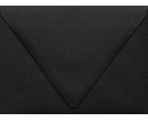 LUXPaper A6 Contour Flap Invitation Envelopes | 4 3/4" x 6 1/2" | Midnight Black | 80lb. Text | 250 Qty