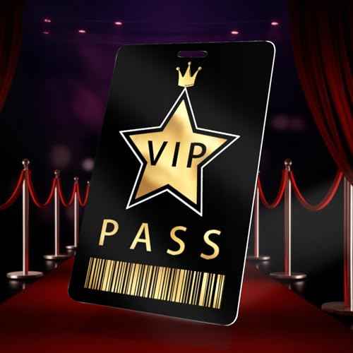 50 Sets VIP Badge Lanyards with VIP Pass Cards VIP Lanyards with Star, Black Breakaway Lanyard PVC VIP Cards for Backstage Concert Event Birthday Party Organizer (Black, Gold)