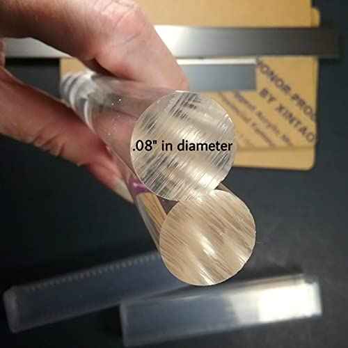DIYOOHOMY 2Pcs Polymer Clay Roller Tools, Acrylic Rolling Pin with Thickness Rings Kit, Air Dry Clay Tools Clear Slab Roller Supplies