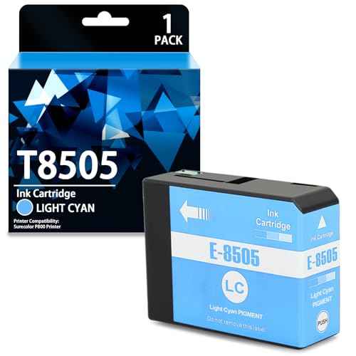 T850500 T850 UltraChrome HD Light Cyan Remanufactured T8505 T850500 Ink Cartridge Compatible for SureColor P800 Inkjet Cartridges Printer£¨1 Pack,with Chip£©