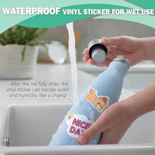 8.5x14 Removable Self-adhesive Vinyl Sticker Paper, Waterproof, Legal Size, Suitable for Laser and Inkjet Printer, Glossy White, 100 Pack