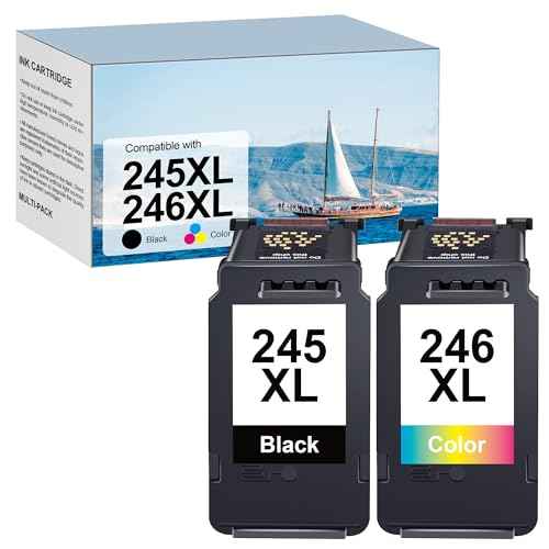 Remanufactured Ink Cartridge Replacement for PG245/CL246XL Ink Cartridge Compatible with PIXMA iP2820 MG2420 MG2520 MG2922 MG2924 Printer (1 Black 1 Color, 2-Pack)