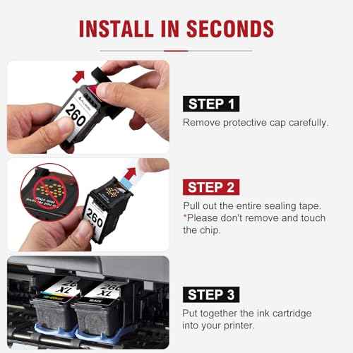 260XL 261XL Replacement for Canon 260 and 261 Ink Cartridges PG-260 CL-261 XL High Yield for Pixma TS6420a TS6400 TS6420 TR7020a TR7000 TR7020 TS5320 TS5300 Printer Ink Cartridge(1 Black, 1 Tri-Color)