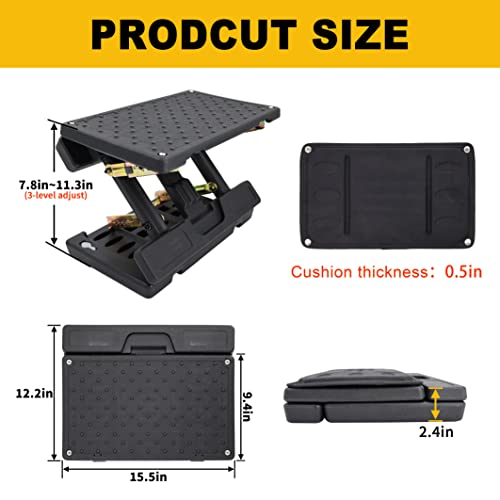 Adjustable Foot Rest Under Desk - Ergonomic Office Foot Stool with Massage, Leg Rest for Desk, Anti-Slip Design for Home & Work, Improves Posture (PB-Black)