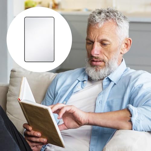Dimeho 4-Pack Page Magnifying Sheets 3X & 5X, Lightweight Plastic Optical Fresnel Lenses, Card-Size Bookmark Magnifiers for Seniors & Low Vision