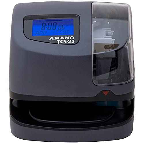 AMANO TCX-35 Time Clock for Employees, Electronic Punch Clock for Small Business, Made in USA (Individual Unit)