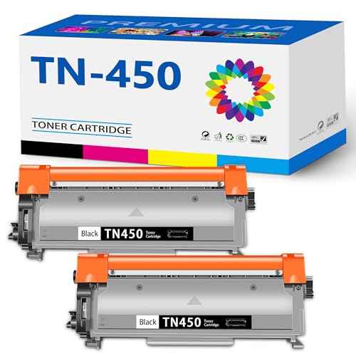 TN450 TN420 TN 450 Toner Cartridge High Yield - Replacement for Brother TN450 Toner Cartridge Compatible with HL-2270DW HL-2280DW MFC-7360N MFC-7860DW DCP-7065DN Printer (2 Black)