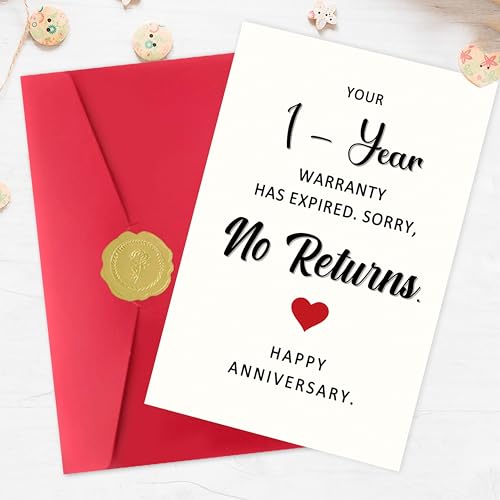 Funny 1st Anniversary Card - Gifts for Men Women - Smithtuy