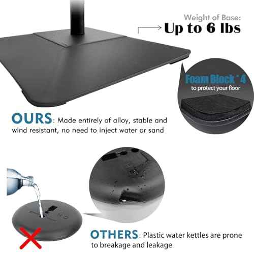Adjustable Sign Stand for Display, with Upgraded Iron Base, Pedestal Floor Signage Stand Holder for Outdoor or Indoor Advertising (8.5 x 11, Black)