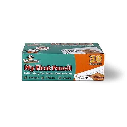 Channie's Extra Thick Pencils for Kids - Ideal for PreK and Kindergarteners Learning Handwriting - Box of 30 Pencils, Perfect for Classroom Prizes and School Supplies - Wooden