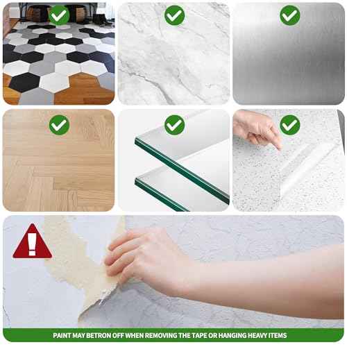 2 Pack Nano Double Sided Tape Duty Mounting Tape Sticky Walls, Alien Tape Double Sided Heavy Duty Rug Tape, Duty Multipurpose Mounting Transparent Tape for Paste Items