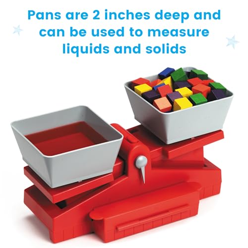 hand2mind Precision School Balance Weighted Balance, School Weight Scale for Kids, Balance Scale for Classroom, Primary Balance Scale, Math Manipulatives Middle School, Student Math Balance