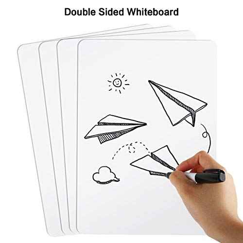 Dry Erase Lapboards, HERKKA 15 Pack Double Sided Dry Erase Lap Boards 9 x 12.5 Inch, 15 Markers, 15 Erasers, Small Dry Erase Boards for Students Classroom Teacher Supplies