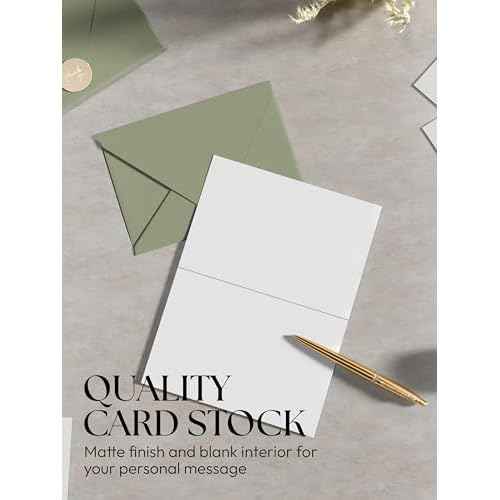 Wedding & Baby Shower Thank You Cards - Set of 100 Blank Cards & Envelopes - 4x6