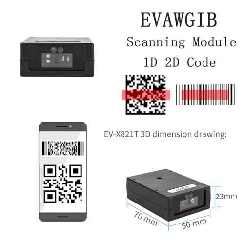 Fixed Mount Barcode Scanner Scan Embedded Mini USB Engine CMOS 2D Barcode Reader Module RS232/TTL/USB Barcode Scanner Module Mini-Size Module (USB)