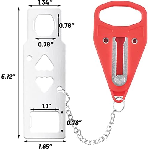 AceMining Portable Door Lock Home Security Door Lock Travel Lockdown Locks for Additional Safety and Privacy Perfect for Traveling Hotel Home Apartment College - 4 Pack