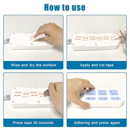 Hasaky 1in x 9.85ft 4950 Double Sided Mounting Tape - Heavy Duty Removable Foam Adhesive