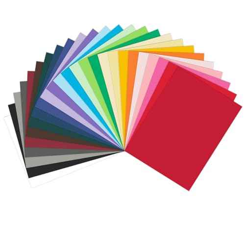 50 Sheets Colored Paper 8.5 x 11 Assorted, Goefun Colored Cardstock 25 Colors 65lb Multicolor Construction Paper for Crafts & Scrapbooking