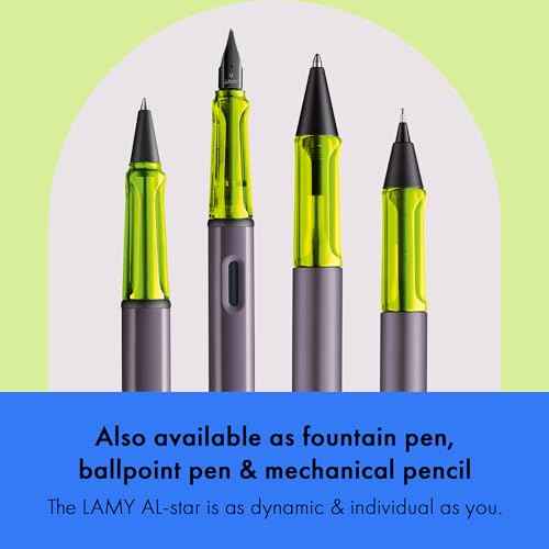 Lamy AL-star aubergine - Rollerball Pen pen with transparent, ergonomic grip & line width M - lightweight aluminum body - including rollerball refill M 63 in black