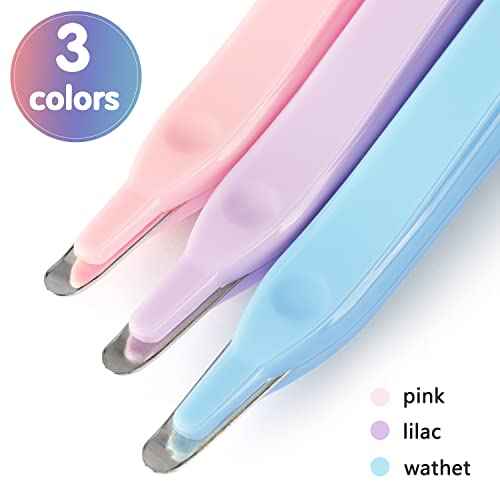 Professional Magnetic Staple Remover Puller Staples Remover Staple Removal Tool for School Office Home 3 Pack (Blue, Pink, Purple)