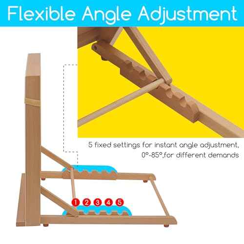 MEEDEN A3 Wooden Tabletop Easel for Painting, 5-Position Adjustable Drawing & Sketching Board with Shoulder Strap, Portable Beechwood Desktop Art Easel Stand for Adults, Artists, Beginners & Student