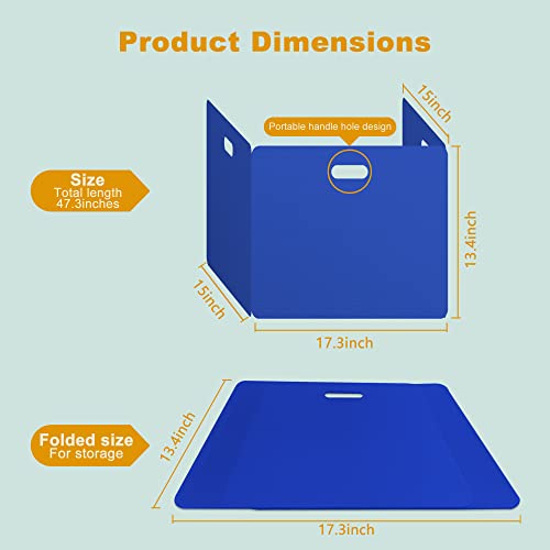 Privacy Shields 12 Pack Blue Durable Easy Carry Plastic Desk Dividers-Easy to Disinfect Classroom Dividers-Portable Divider-Re-usable Privacy Divider