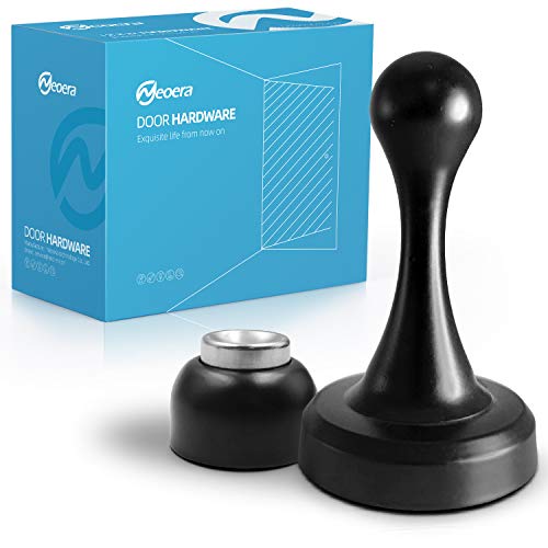Neoera Magnetic Door Stop£¨Black£© Door Stopper Strong Magnetic Door Catch for Hold Door Open, Premium Stainless Steel Made, Anti-Rust, Heavy Duty for Various Door Types, Wall & Floor Mount 6Pack