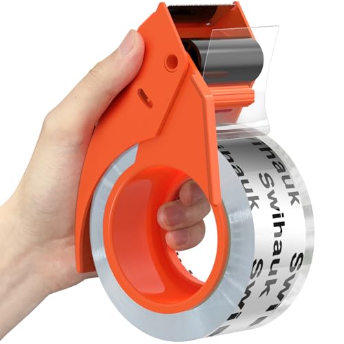 Swihauk 1.88 in x 66.6 YDs Heavy Duty Packing Tape with Dispenser,