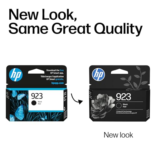 HP 923 Black Ink Cartridge - Variation 1 for OfficeJet & Pro Series, 500 Pages
