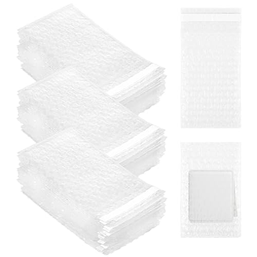DIVINA VITAE 300Pcs 4 x 6 Inch Self-Sealing Bubble Wrap Bags Double Wall Transparent Pouches