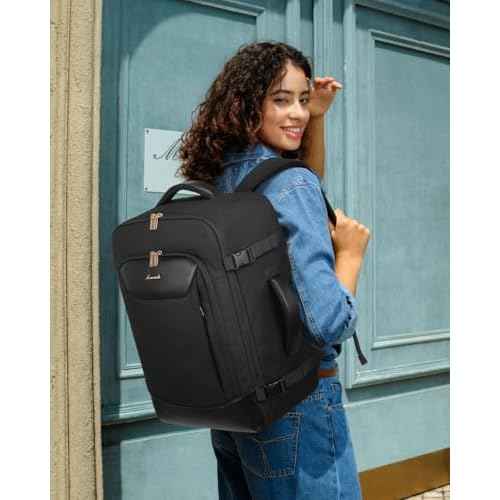 LOVEVOOK 40L Travel Backpack for Women Men, Large Carry on Backpack for Airplanes TSA Personal Item Travel Bag fits 15.6" Laptop, Waterproof Weekender Essentials Airline Approved with 2 Packing Cubes