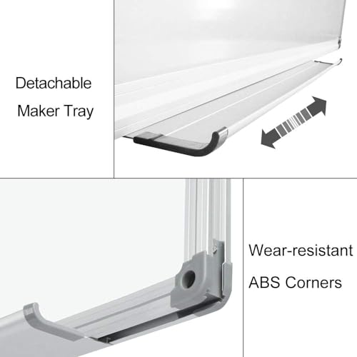 XIWODE Magnetic Dry Erase Board 24x36 Inches, Aluminum Frame Whiteboard for Wall, Durable Writing Surface for Office, Classroom & Home Use