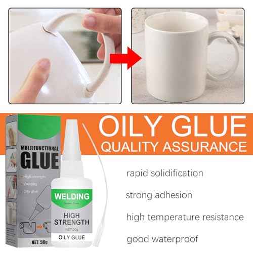2Pack Welding High-Strength Oily Glue, Multifunctional Fast Repair Instant Bonding Welding Glue for Metal, Plastic, Wood, Ceramics, Leather, Glass,Super Glue All Purpose(2PCS)