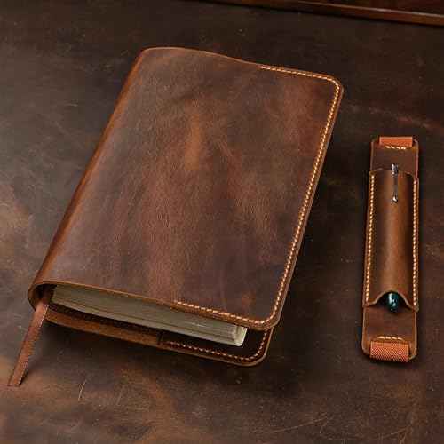 Full grain leather Bible cover case compatible with Giant Print Full-size KJV Holy Bible, For Full Size GP Editions bible/King James Version ONLY fits 9.7" x 6.7" x 1.5".