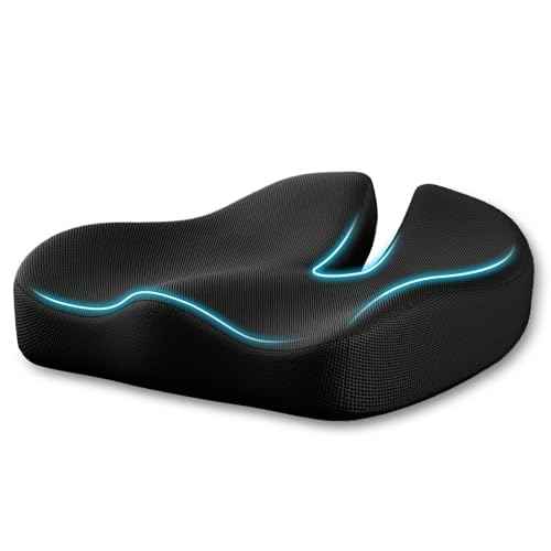Seat Cushion, Extra Large Memory Foam Cushion for Office Chair Cushions, Ergonomic Cushions Pad Pillow for Pressure Relief Sciatica & Pain Relief for Long Sitting
