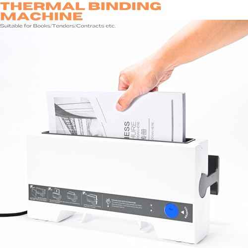 Generic Thermal Cinch Binding Machine, 12 Inch Thermal Book Binder, A4 Thermal Binding Machine with 15 Book Spines for DIY Notebook Journal Photo Document, Integrated Cooling Function