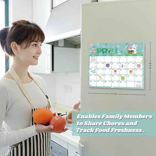 2026-2027 Magnetic Calendar for Refrigerator, 18 Monthly Fridge Calendar Magnet January 2026 to June 2027, 11" X 8.5" (Seasonal Designs)