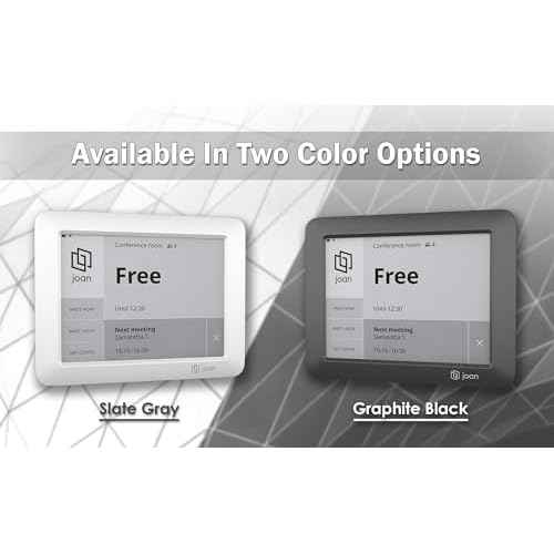 Joan 6 Black: Wireless E Ink Touch 6-Inch Display Meeting Scheduler - Smart Office Organizer, Calendar Sync