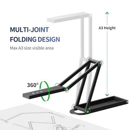 NETUM Document Camera & Webcam 4K with Microphone USB Visualizer 3-Level Touch LED Auto-Focus Image Invert Fold-able for Windows Mac OS Linux - Remote Teaching & Live Demo (SD-1300)