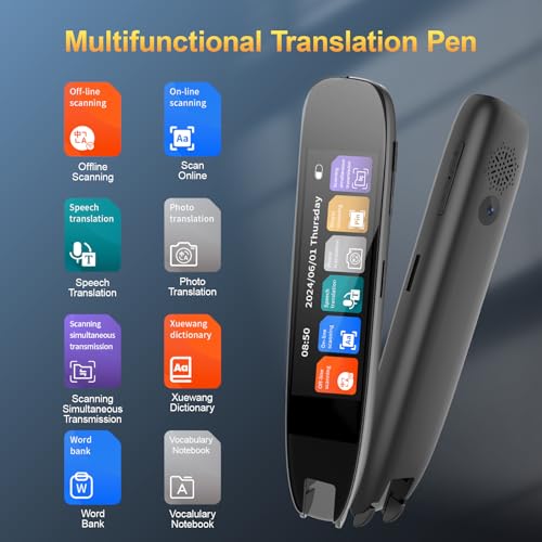 Translation Pen for Dyslexia, 142 Languages Text to Speech Translator Pen, OCR Digital Reading Pen Language Translator Device for Students, Study, Travel, Business