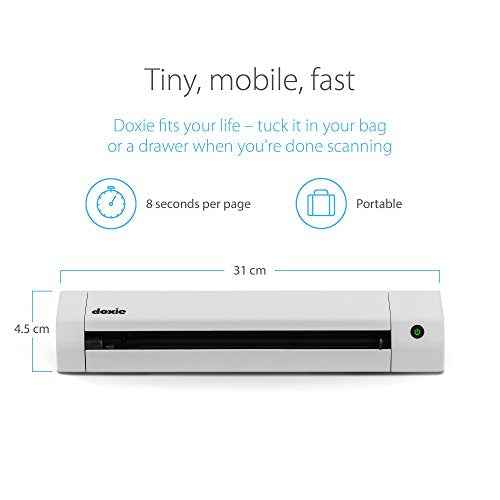 Doxie Go SE - The Intuitive Portable Document Scanner with Rechargeable Battery and Easy Software for Home, Office, or Work from Home