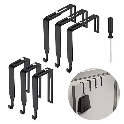 6 Pcs Adjustable Cubicle Wall Hooks with Cross Screwdriver for Office & Panel Hanging
