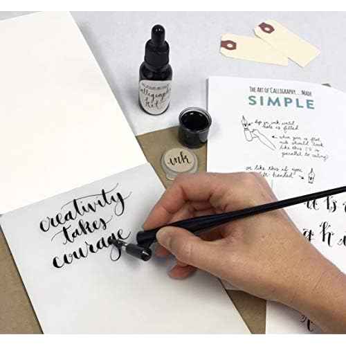 Calligraphy Starter Kit - Beginner Modern Calligraphy DIY Kit - Oblique Pen Hand Lettering with Nib