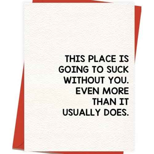 OJsensai Funny Coworker Leaving Gift, Farewell Card, New Job Gifts for Women Men, Retirement Gifts