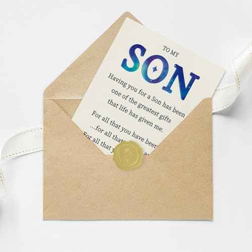 3D Embossed Birthday Card for Son-Raised Lettering & Textured Design - Special Boy Birthday Greeting from Mom and Dad - 7.1x5.3 Inch Premium Card with Envelope