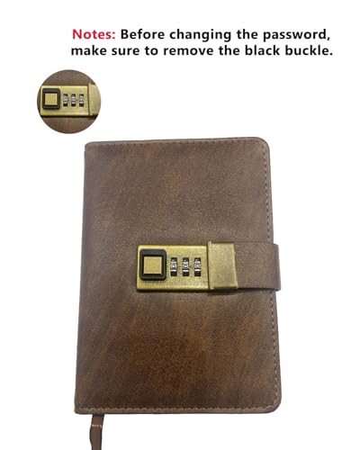 WEMATE Password Book with Lock - Black, 4.33 x 6.18in, 600+ Entries