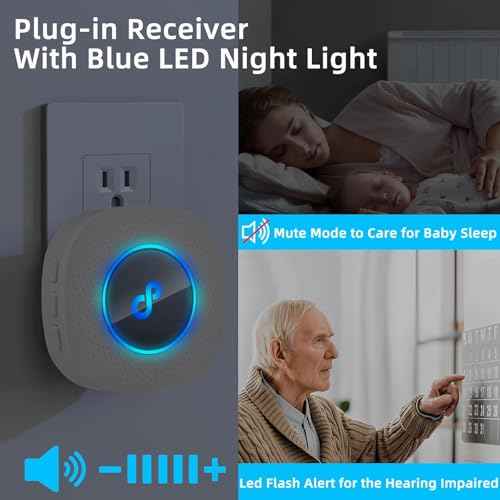 Caregiver Pager, Wireless SOS Call Button for Elderly at Home, Medical Life Alert System for Patients, Disabled, Nurses, 6 Receivers + 6 Buttons