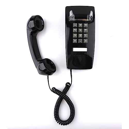 Classic Wall Phones for Landline with Mechanical Ringing, Retro Wall Mounted Phone Waterproof, Old Wall Mount Phone for Home, Office, Hotel and School